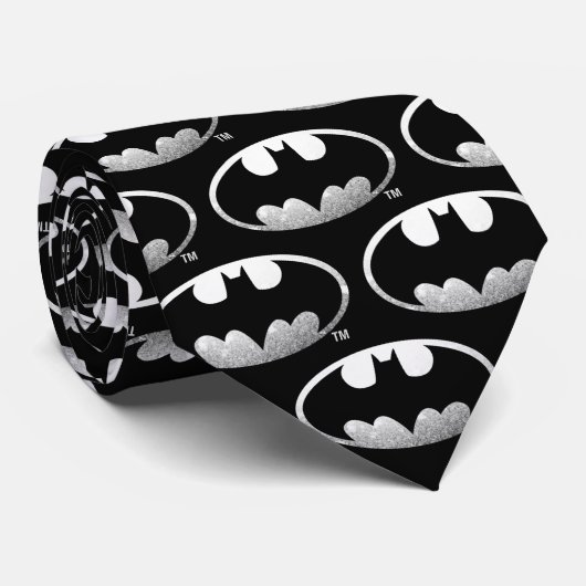 Cravate Symbole Batman | Logo Grainy (Roulé)