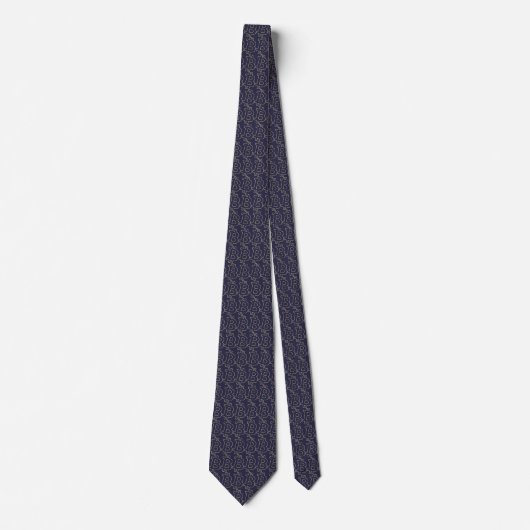 Cravate Symbole Bitcoin Bleu Motif Hiérarchique (Devant)