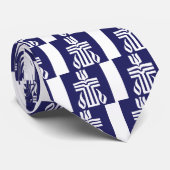 Cravate symbole-bluewhite (Roulé)