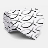 Cravate Symbole de chrétien de poissons d'Ichthys Jésus (Roulé)