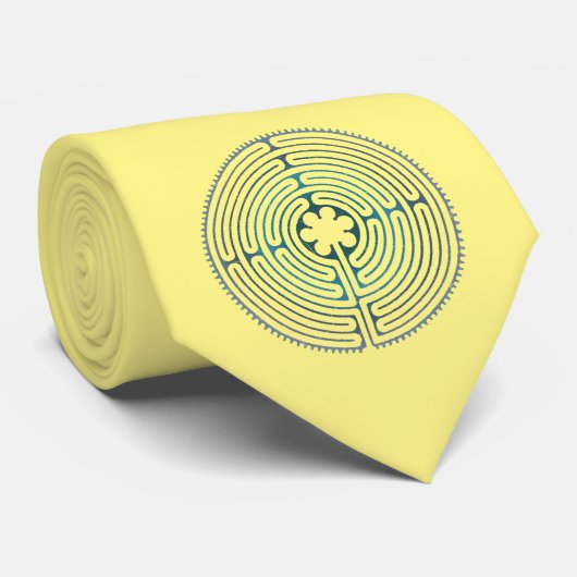 Cravate Symbole de Géométrie Sacrée - Labyrinthe de Chartr (Roulé)