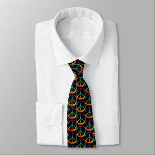 Cravate Symbole de la PAIX - 60s Psychedelic Hippie Cravat