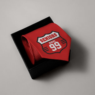 Cravate Symbole de la route des aînés en détresse rouge