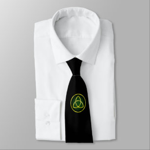 Cravate Symbole de la Trinité chrétienne vert noir