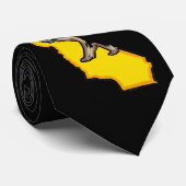 Cravate Symbole de l'État de l'ours de Californie Nocturne (Roulé)