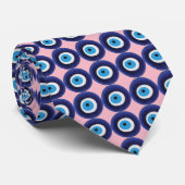 Cravate Symbole de Nazar Evil Eye Protection (Roulé)