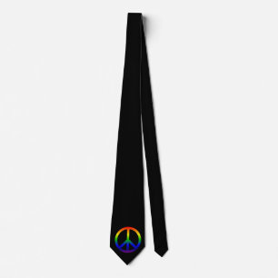 Cravate Symbole de paix arc-en-ciel