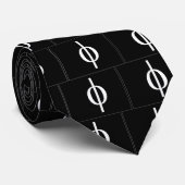 Cravate Symbole de phi (noir) (Roulé)
