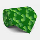 Cravate Symbole de recyclage vert (Roulé)