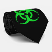 Cravate Symbole de risque biologique vert (Roulé)