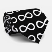Cravate Symbole d'infini blanc (Roulé)
