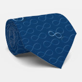 Cravate Symbole d'infini bleu | Cadeaux Nerd Cool (Roulé)