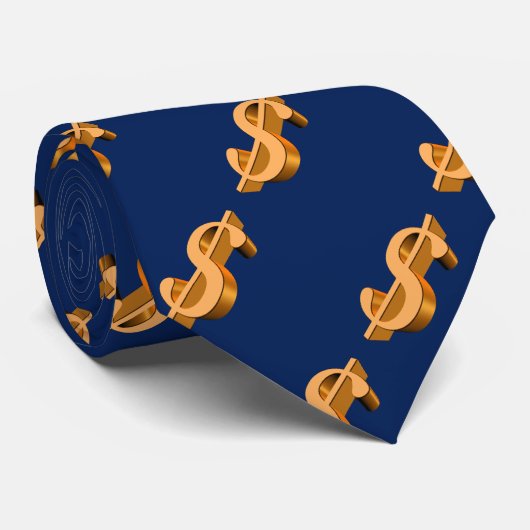 Cravate Symbole dollar (Roulé)