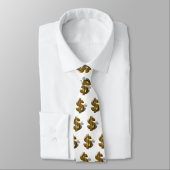 Cravate SYMBOLE Dollar Or (Attaché)