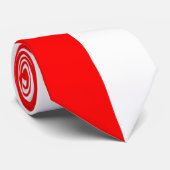 Cravate Symbole du drapeau de la Pologne rouge blanc (Roulé)