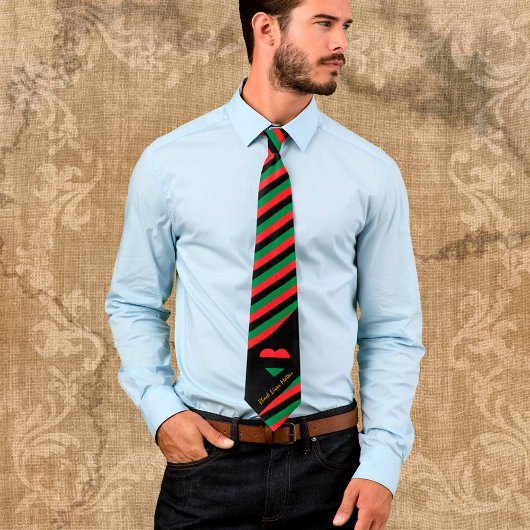 Cravate Symbole du drapeau panafricain Kwanzaa