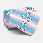 Cravate Symbole du drapeau trans  (Roulé)