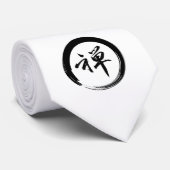 Cravate Symbole Enso avec symbole Zen (Roulé)