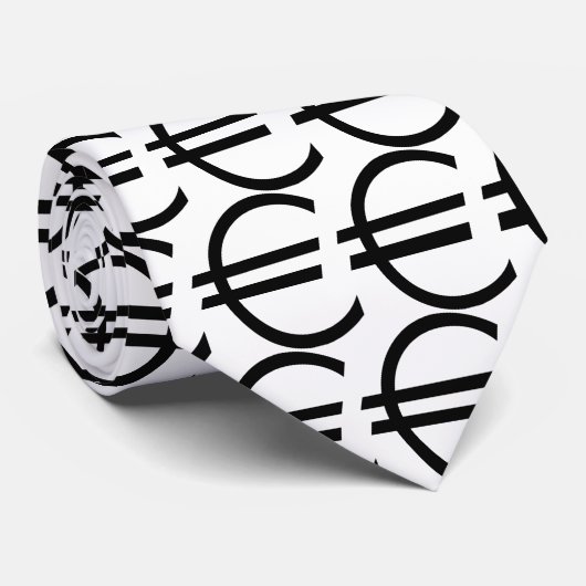 Cravate SYMBOLE Euro (Roulé)