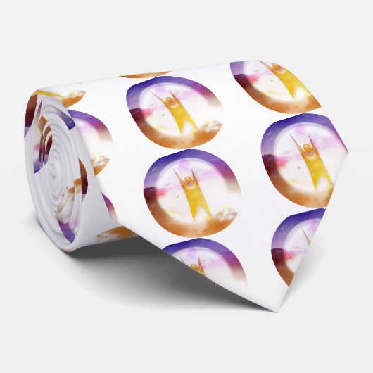 Cravate Symbole humanisme coloré (Roulé)