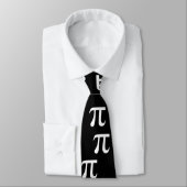 Cravate Symbole noir et blanc Pi (Attaché)