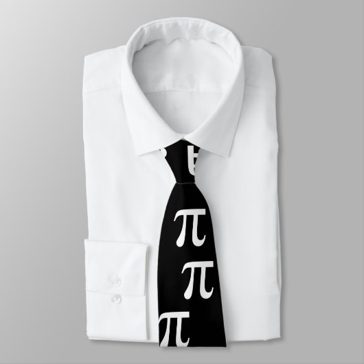 Cravate Symbole noir et blanc Pi (Attaché)