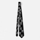 Cravate Symbole noir et blanc Pi (Dos)