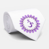 Cravate Symbole Om / Couronne Chakra (Roulé)