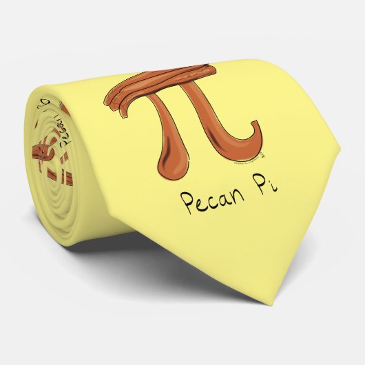 Cravate Symbole Pecan Pi Enseignant Math (Roulé)