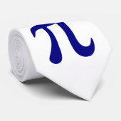 Cravate Symbole Pi Bleu Marine (Roulé)