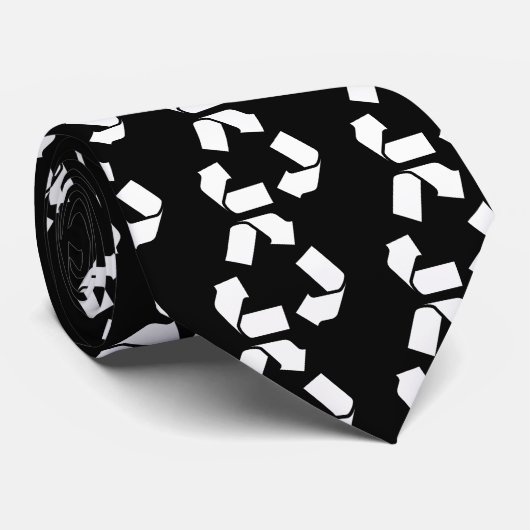 CRAVATE SYMBOLE RECYCLE (Roulé)