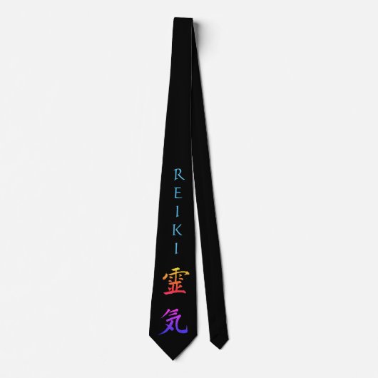 Cravate Symbole Reiki arc-en-ciel (Devant)