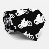Cravate Symbole Silhouette Motorbiker (Roulé)