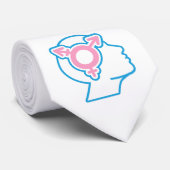 Cravate Symbole Trans Pride (Roulé)