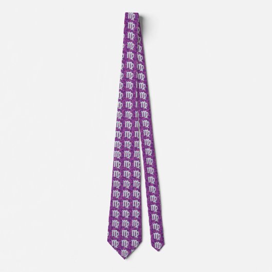 Cravate Symbole Virgo Style Camouflage numérique Fuchsia r (Devant)