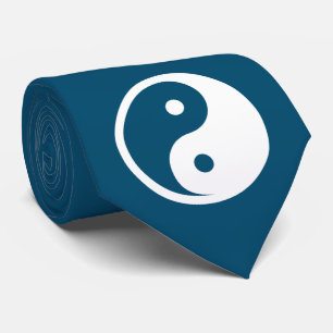 Cravate Symbole Yin Yang - dessin de tatouage solide 2