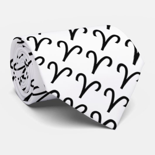 Cravate Symbole Zodiac Aries Standard par Kenneth Yoncich (Roulé)