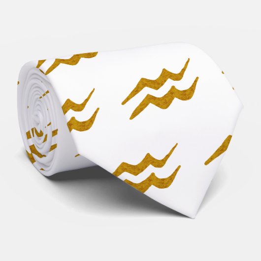 Cravate SYMBOLE Zodiaque Aquarius SIGNE D'Astrologie (Roulé)