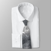 Cravate Symbole Zodiaque Capricorne d'argent Style acier (Attaché)