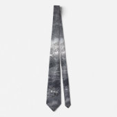 Cravate Symbole Zodiaque Capricorne d'argent Style acier (Devant)