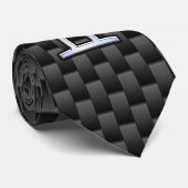 Cravate SYMBOLE Zodiaque Gemini Style fibre de carbone cha (Roulé)