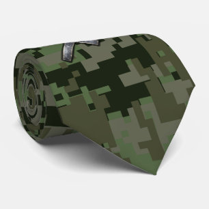 Cravate Symbole zodiaque Sagittarius sur Camo numérique ve