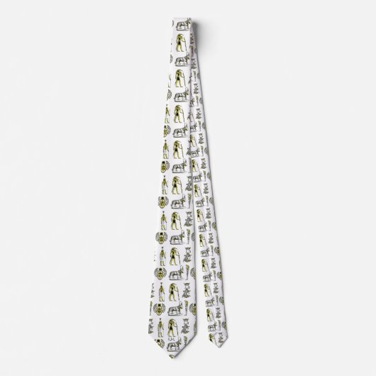 Cravate Symboles des Hiéroglyphes égyptiens anciens Monogr (Devant)