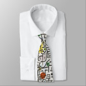 Cravate Symboles Klee – Forme Monochrome (Attaché)