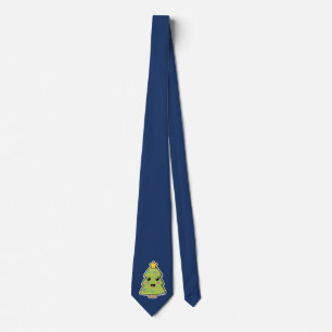 Cravate Sympa Christmas Tree Navy Festive