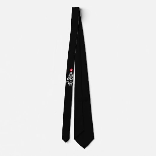 Cravate Sympa Noël Arbre de Paix Custom Initiale en étoile (Dos)