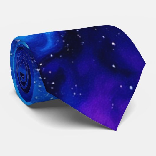 Cravate Symphonie céleste (Roulé)