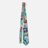 Cravate Symphonie de jardin vibrant (Dos)