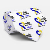 Cravate Syndrome de Down Je Marche Pour Mon Héros (Roulé)