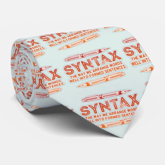 Cravate Syntaxe Funky Structure de la phrase Grammaire (Roulé)
